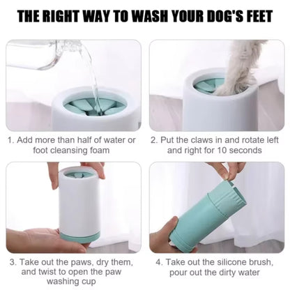 Automatic Pet Foot Washer Cup Silicone Soft Foot Cup Cat Foot Cleaning Bucket Dog Paw Cleaner Cup