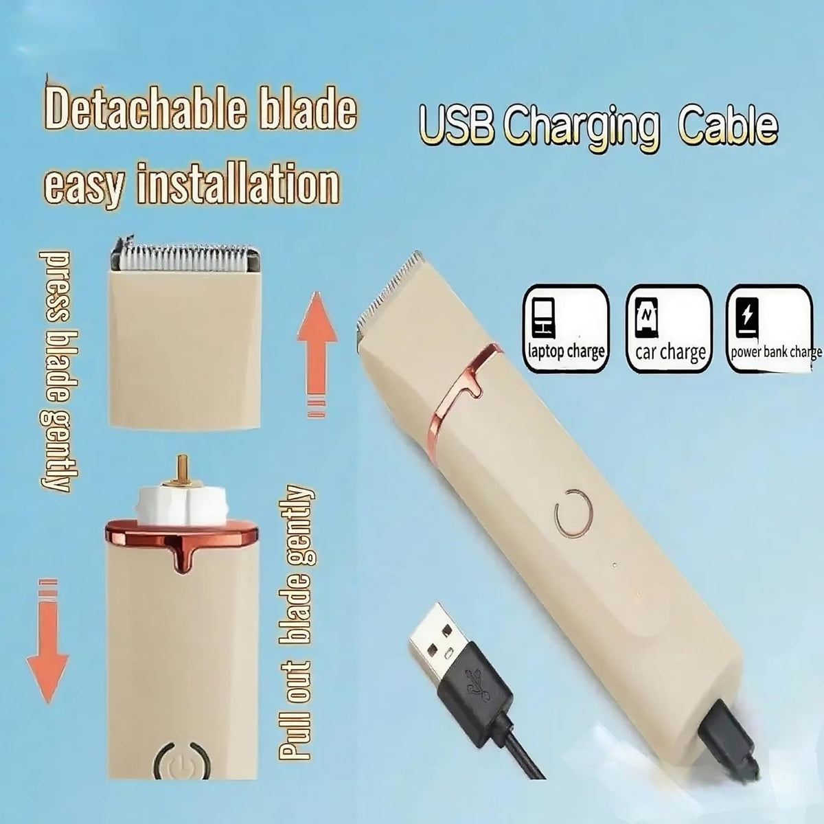 Low Noise 4-In-1 Dog Grooming Clippers Kit, Cordless Dog Nail Clipper, Paw Trimmer, Ear Trimmer