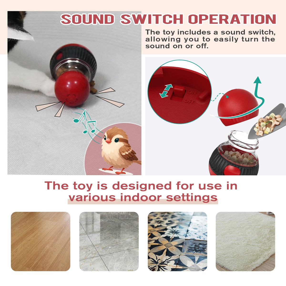 Cat Laser Toy Automatic Rechargeable Motion Random Activated Interactive Cat Toys for Indoor Cats/Dog/Kittne Slow and Fast Mode