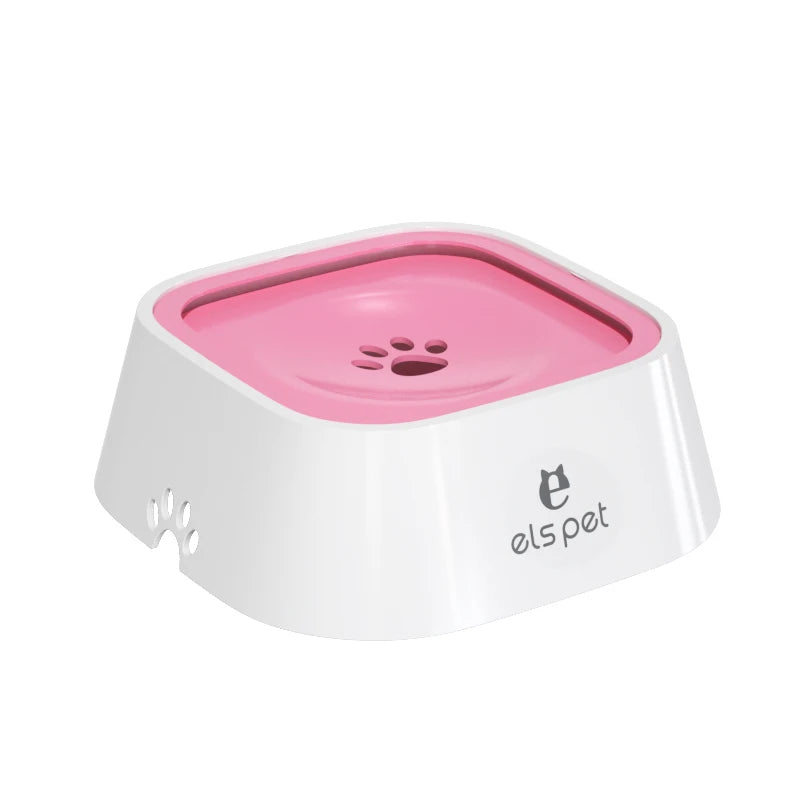 Elspet Dog Drinking Water Bowl Floating Non-Wetting Mouth Vehicle Mounted Floating Dog Cat Bowl without Spill 1L Water Dispense