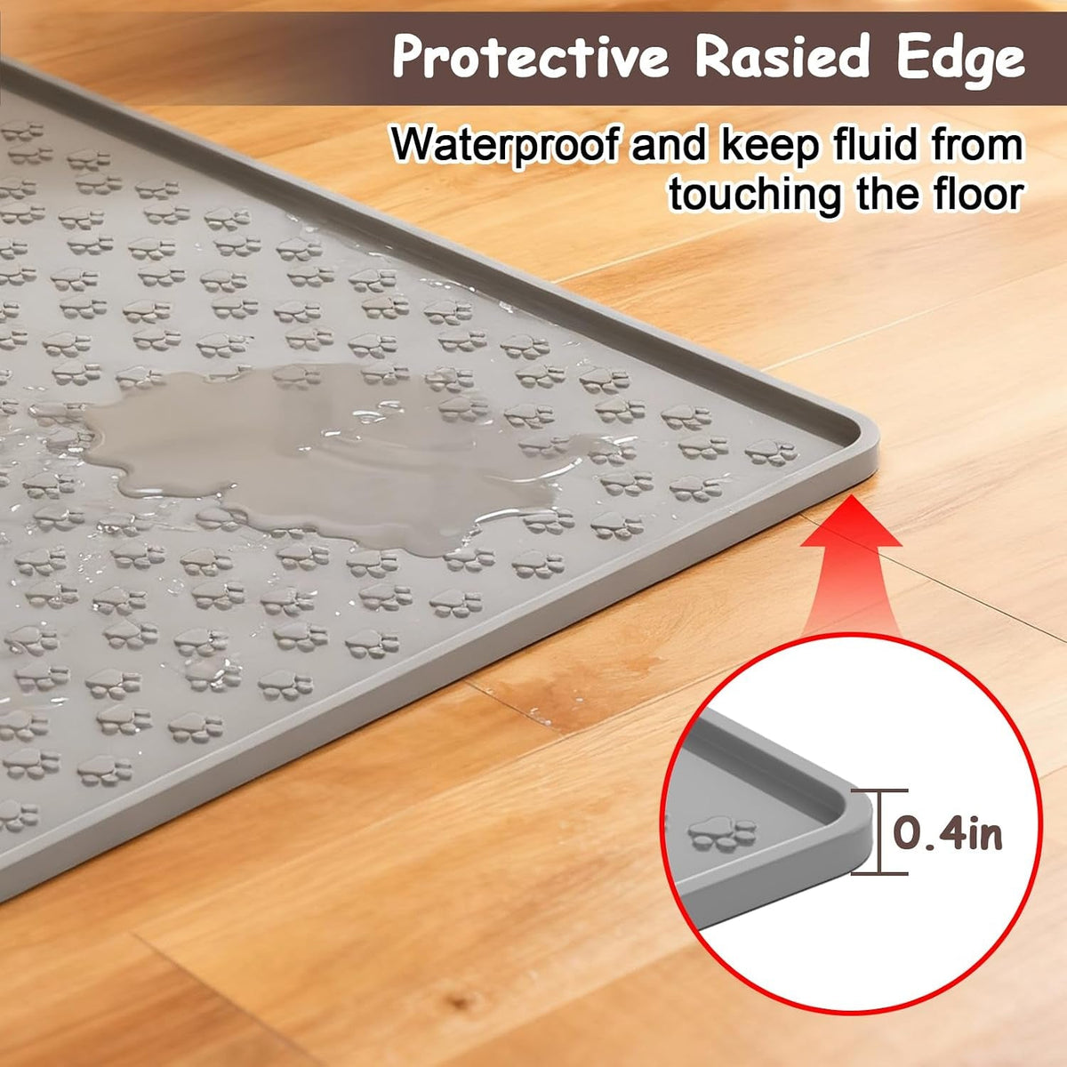 Cat Litter Mat, Litter Box Mat, Silicone Cat Mat for Litter Box